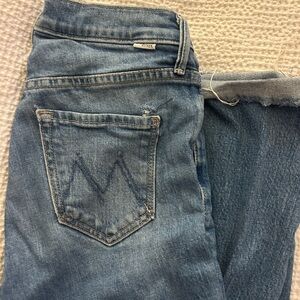 MOTHER The Mid Rise Dazzler Ankle Fray (Color New Sheriff In Town)